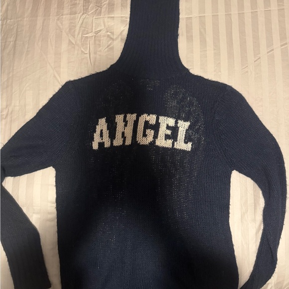 Navy Angel Turtleneck Sweater - Picture 1 of 7